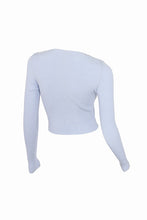 Load image into Gallery viewer, Tie Ribbed Crop Top (Baby Blue)
