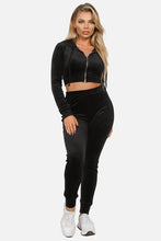 Load image into Gallery viewer, Victoria Velour Set (Black)
