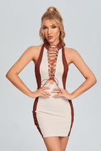 Load image into Gallery viewer, Janet Dress (Apricot/Brown)
