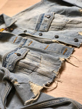 Load image into Gallery viewer, Distress Crop Denim Jacket
