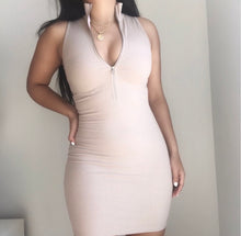 Load image into Gallery viewer, Yasmin Zip-Up Dress (Nude)
