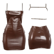 Load image into Gallery viewer, Nina Leather Dress (Brown)
